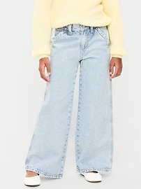 Image number 1 showing, Super Baggy Wide-Leg Carpenter Jeans for Girls