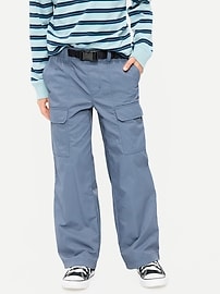 Image number 1 showing, Super Baggy Belted Pull-On Cargo Pants for Boys