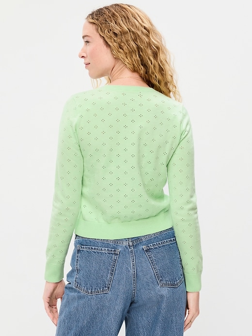 Image number 2 showing, SoSoft Pointelle Cardigan