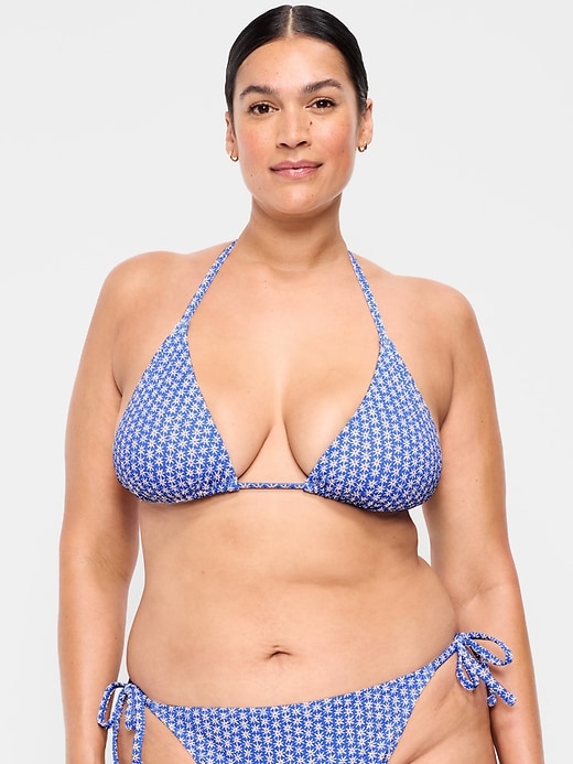 L'image numéro 6 présente Haut de bikini triangulaire noué