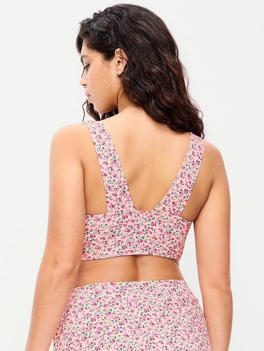 Image number 4 showing, Pique Longline Bikini Swim Top