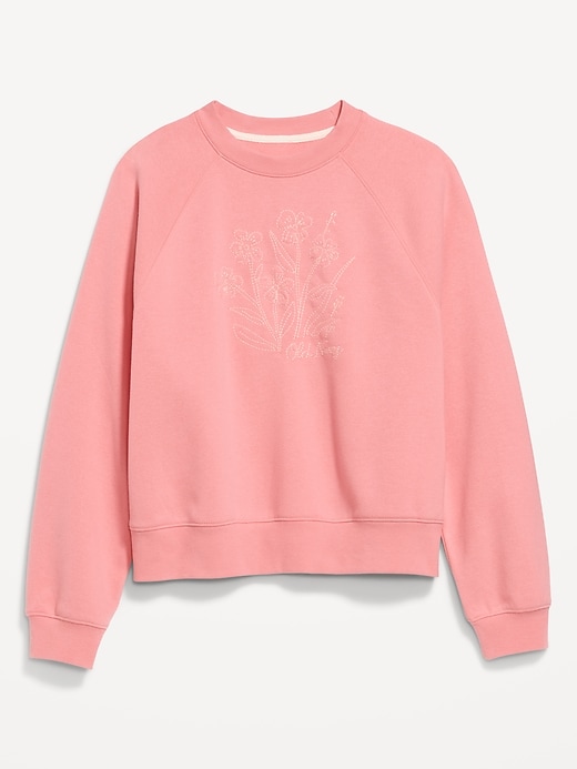 L'image numéro 4 présente Chandail en coton ouaté rétro à logo imprimé