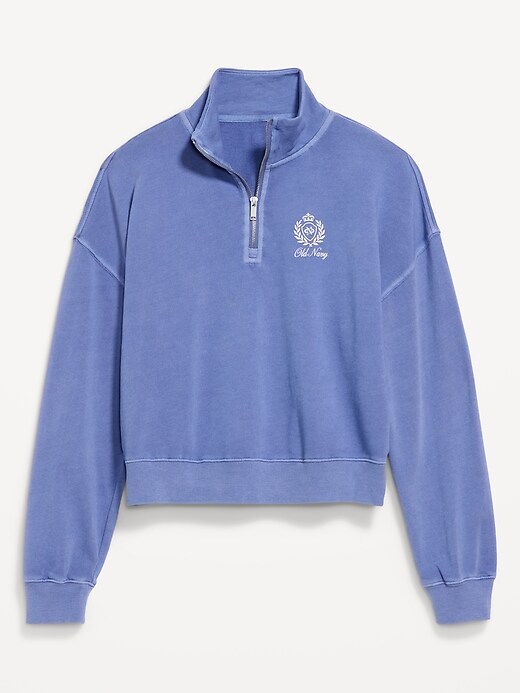 Image number 4 showing, SoComfy Oversized Logo Half-Zip Sweatshirt