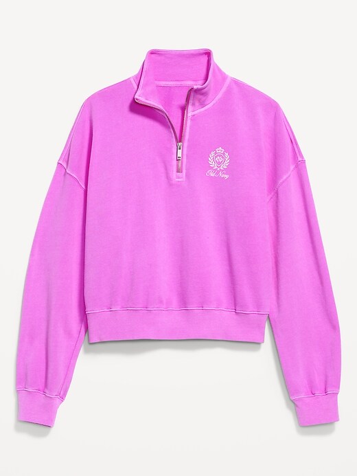 Image number 4 showing, SoComfy Oversized Logo Half-Zip Sweatshirt