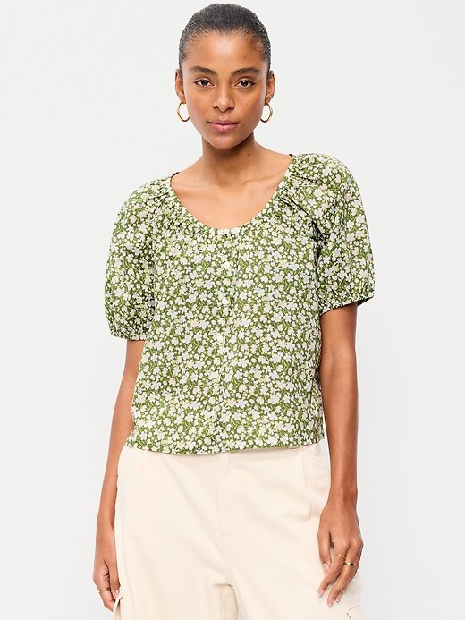 Image number 1 showing, Airy Button-Down Top