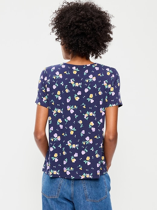 L'image numéro 2 présente T-shirt ras du cou luxueux