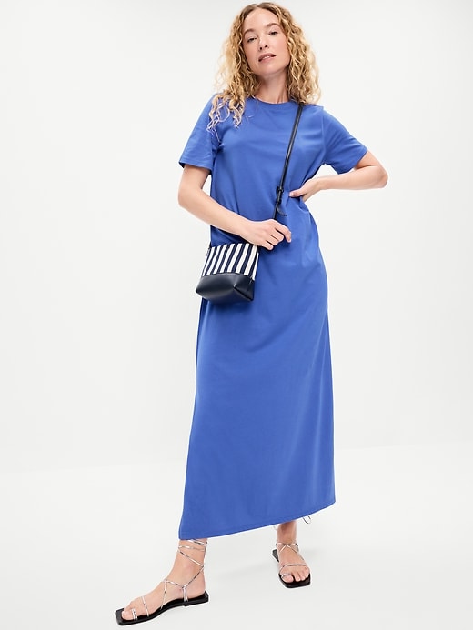 Image number 3 showing, Vintage Crew-Neck Maxi Dress