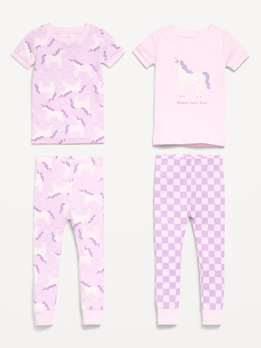 Image number 2 showing, Printed Snug-Fit Pajama 4-Piece for Toddler & Baby