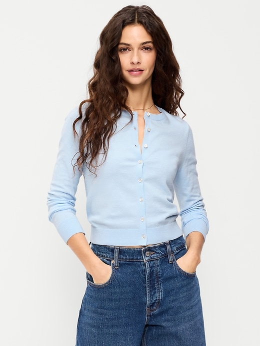 Image number 1 showing, SoSoft Lite Crew-Neck Cardigan