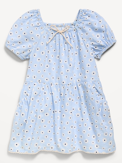Printed Retro Swing Dress for Toddler Girls