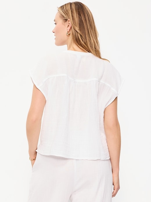 Image number 5 showing, Short-Sleeve Popover Top