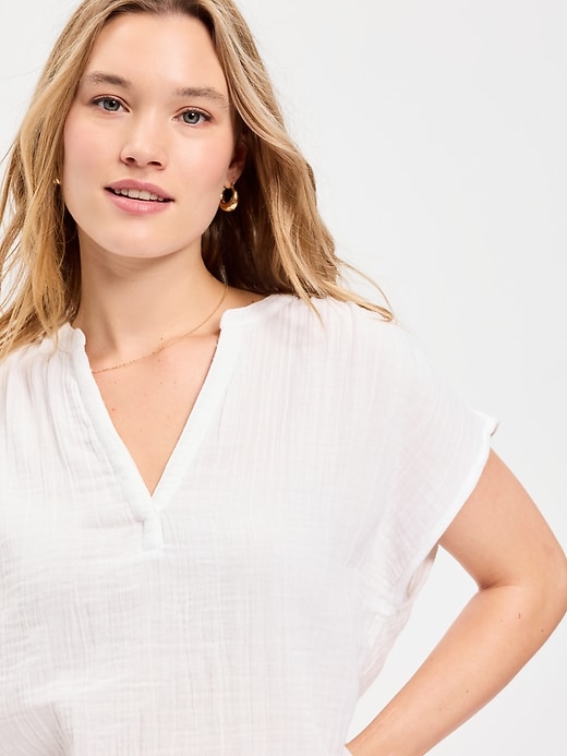 Image number 3 showing, Short-Sleeve Popover Top