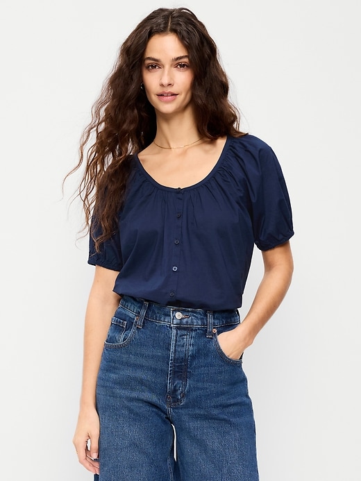 Image number 1 showing, Airy Button-Down Top