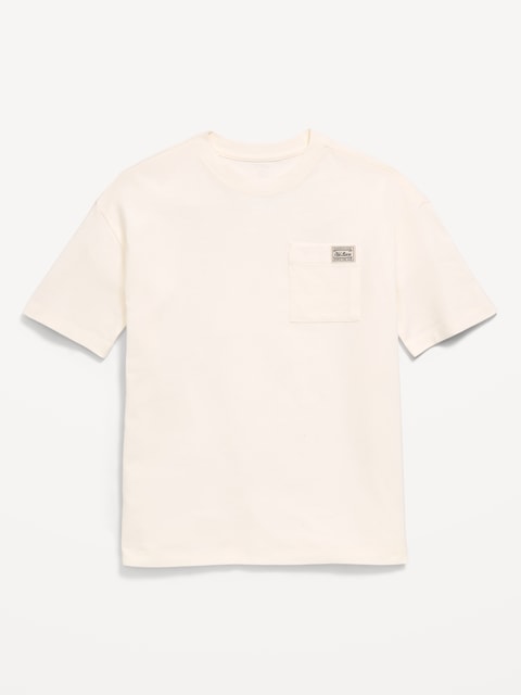 Oversized Logo-Graphic Pocket T-Shirt for Boys