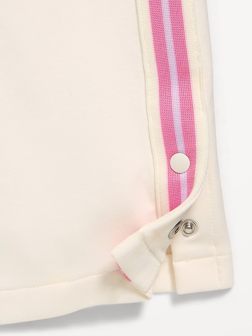 L'image numéro 3 présente Ensemble de pantalon en coton ouaté à jambe large et chandail en molleton dynamique à glissière au quart pour toute-petite