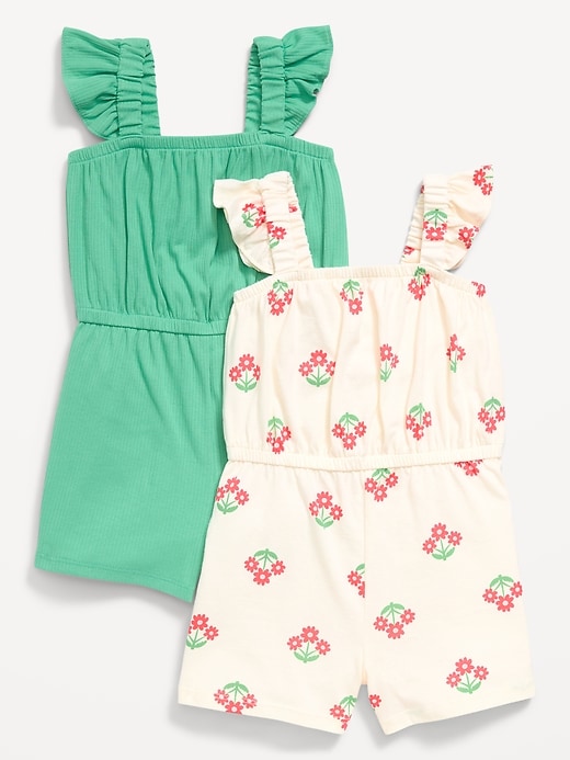 Image number 1 showing, Sleeveless Romper 2-Pack for Toddler Girls