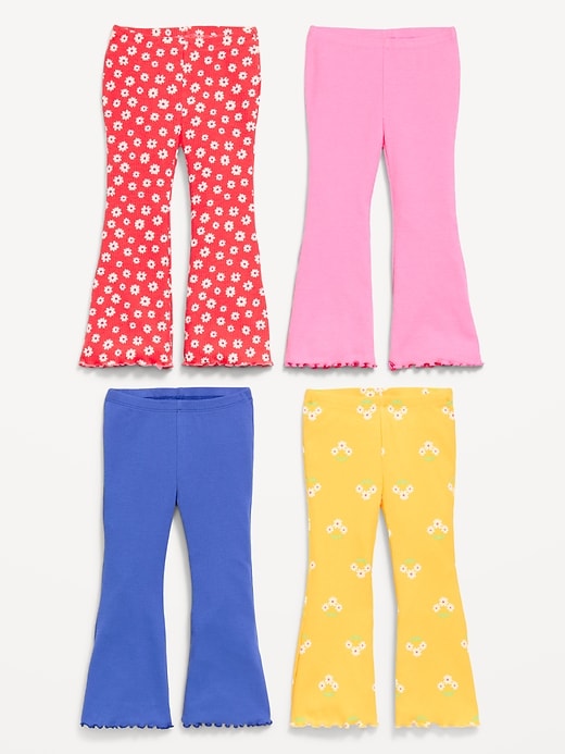 Image number 2 showing, Ribbed Flare-Leg Leggings 4-Pack for Toddler Girls
