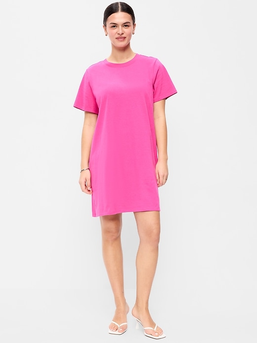 Image number 3 showing, Vintage Crew-Neck Mini T-Shirt Dress