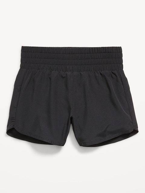 High-Waisted Dolphin-Hem Run Shorts for Girls