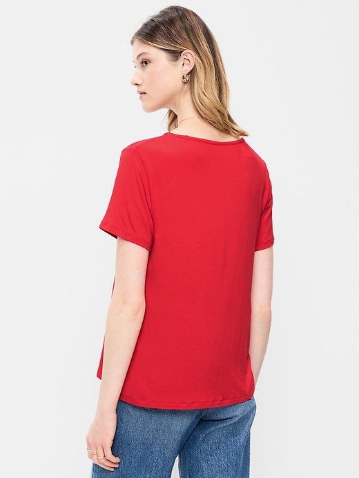 Image number 2 showing, Luxe V-Neck T-Shirt