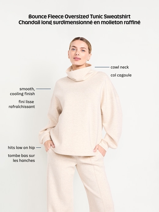 Image number 7 showing, Bounce Fleece Funnel Neck Tunic