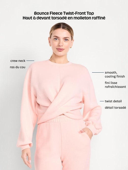 Image number 9 showing, Bounce Fleece Twist-Front Top