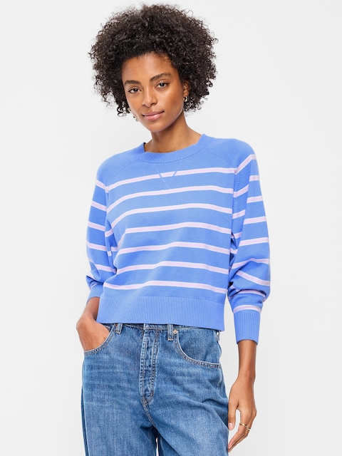 SoSoft Cropped Crew-Neck Sweater