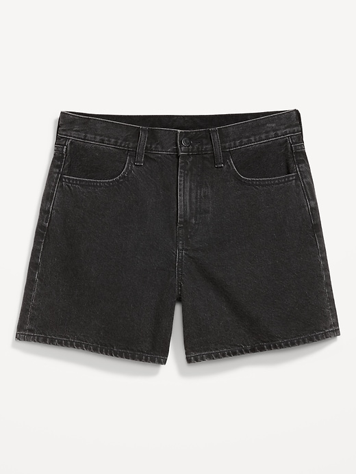 Image number 4 showing, High-Waisted Wow Baggy Jean Shorts -- 5-inch inseam