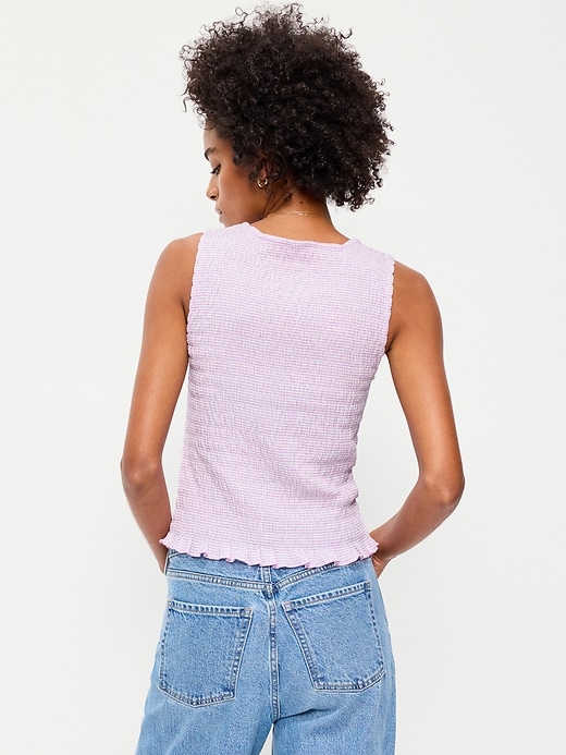 L'image numéro 2 présente Camisole smockée sans manches
