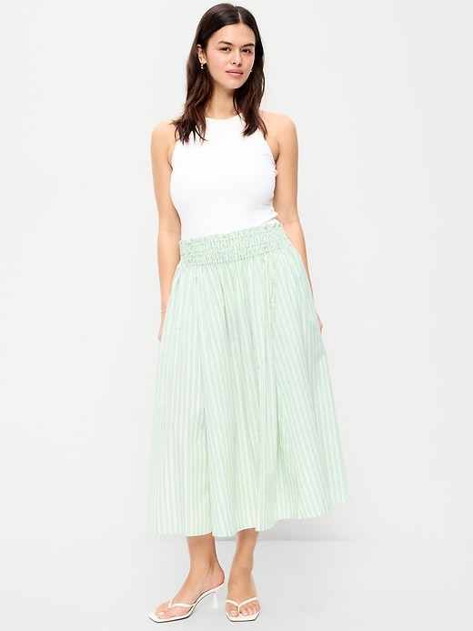 Image number 5 showing, Smocked-Waist Midi Skirt