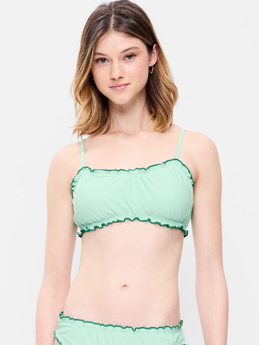 Image number 1 showing, Scoop-Neck Ruffle Swim Top