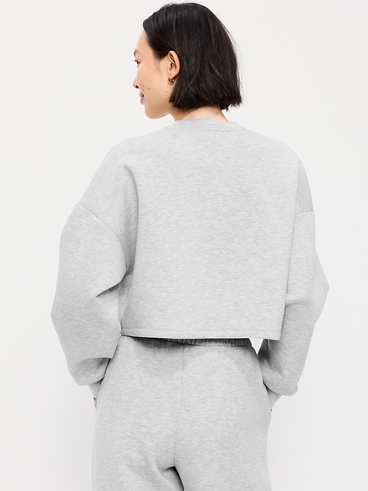 Image number 2 showing, Bounce Fleece Crew-Neck Cropped Top