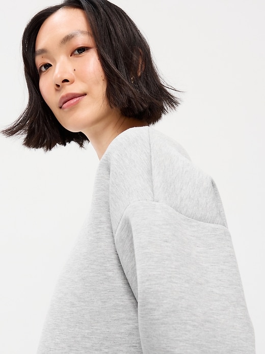 Image number 4 showing, Bounce Fleece Crew-Neck Cropped Top