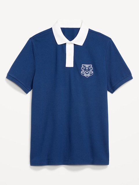 Classic Fit Pique Graphic Polo