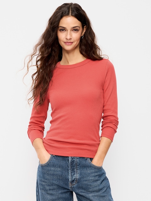 Snug Long-Sleeve Crew-Neck T-Shirt