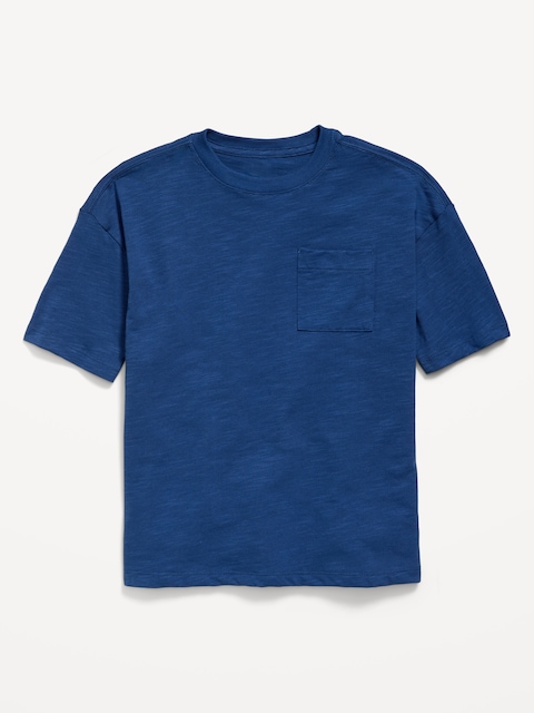 Oversized Short-Sleeve Pocket T-Shirt for Boys