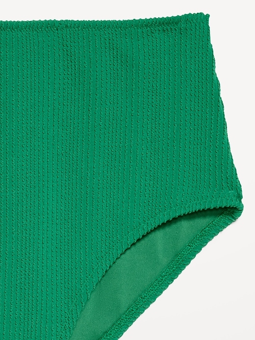 Image number 7 showing, High-Waisted Ribbed Bikini Swim Bottoms