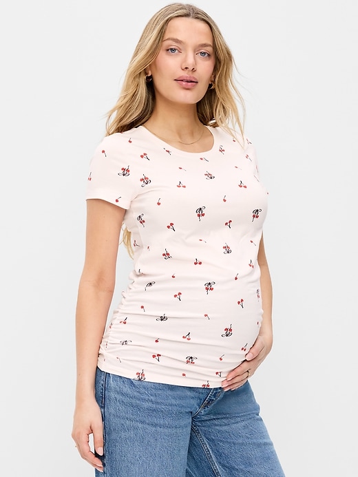 Image number 1 showing, Maternity Crew Neck T-Shirt
