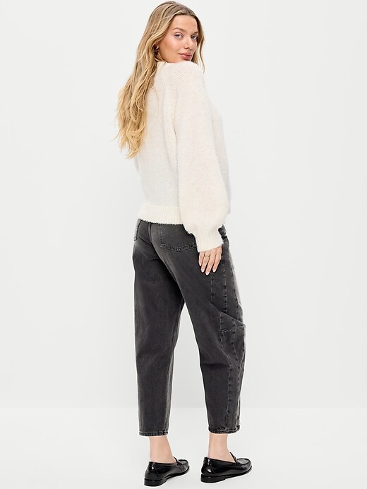 Image number 3 showing, Maternity Full-Panel Barrel Ankle Jeans