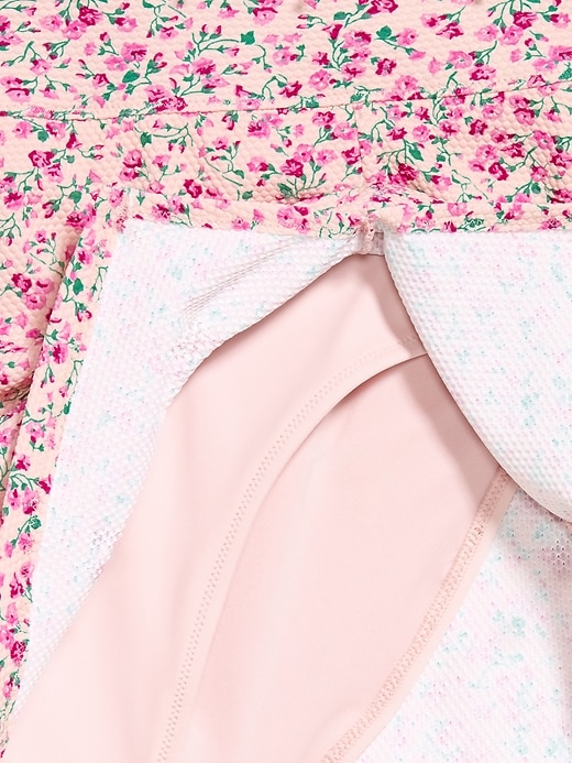 L'image numéro 9 présente Jupe de baignade texturée à taille haute