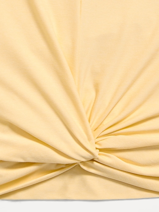 Image number 4 showing, CloudMotion Short-Sleeve Front-Knot T-Shirt for Girls