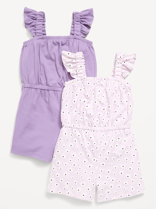 Image number 1 showing, Sleeveless Romper 2-Pack for Toddler Girls