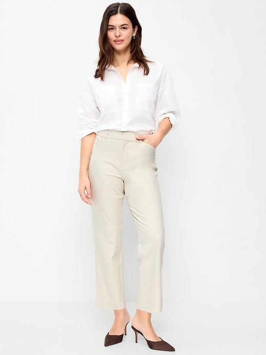 Image number 5 showing, High-Waisted Pixie Straight Pants