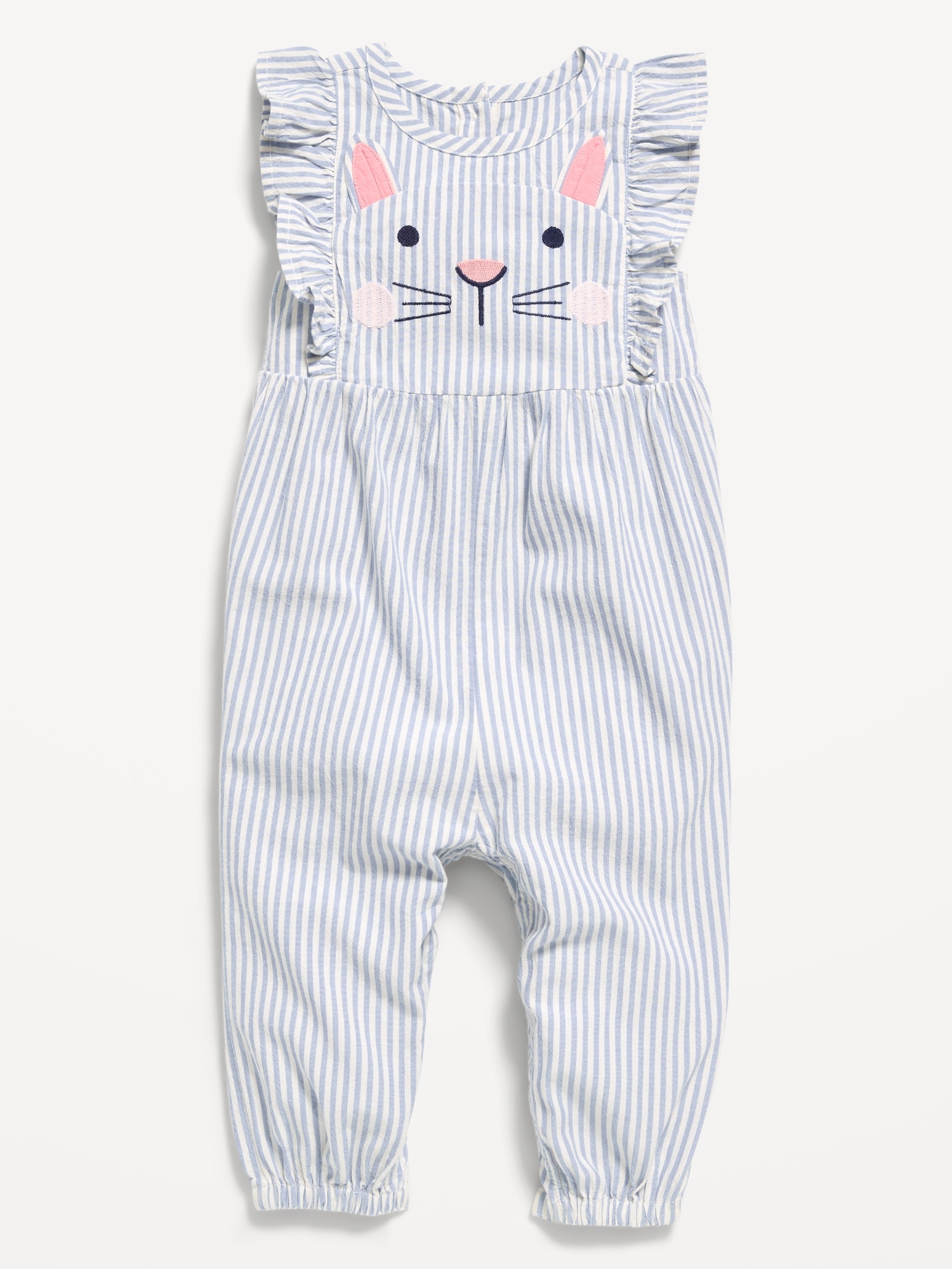 Sleeveless Ruffle-Trim One-Piece for Baby