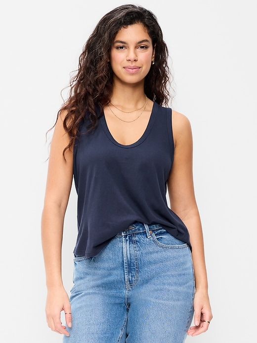 Image number 5 showing, Relaxed Scoop-Neck Tank Top