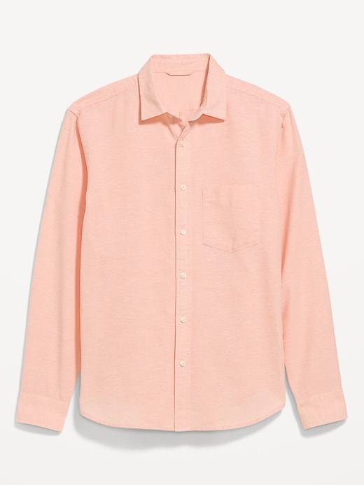 Image number 4 showing, Classic Fit Linen-Blend Shirt
