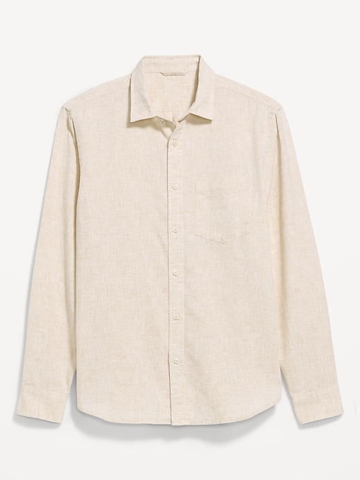 Image number 2 showing, Classic Fit Linen-Blend Shirt