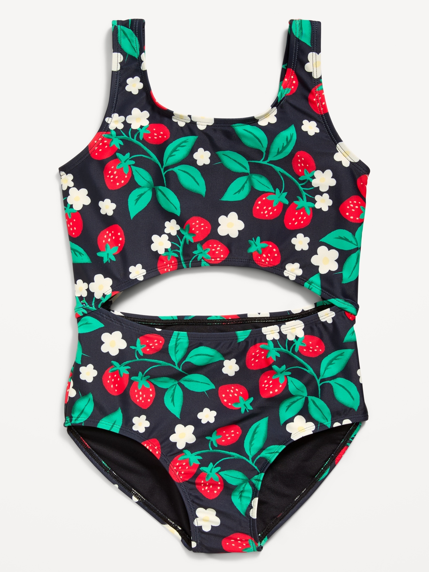 Printed Cutout One-Piece Swimsuit for Girls