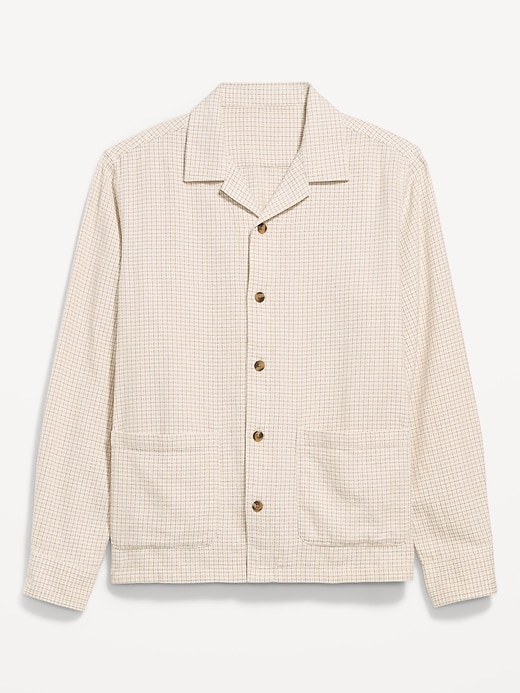 Image number 1 showing, Long-Sleeve Textured Camp Shirt