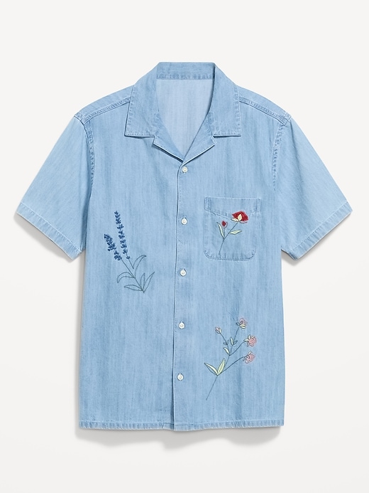 Image number 2 showing, Short-Sleeve Embroidered Camp Shirt